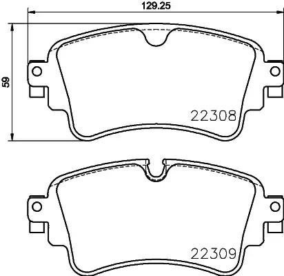 Набір гальмівних колодок, дисковий гальмо VW Touareg, Audi A6, Brembo (P85154)