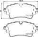 Набір гальмівних колодок, дисковий гальмо VW Touareg, Audi A6, Brembo (P85154)