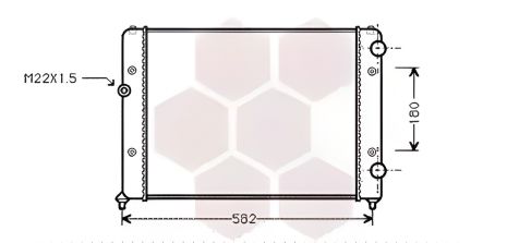 Радіатор охолодження двигуна VW PASSAT, Van Wezel (58002119)