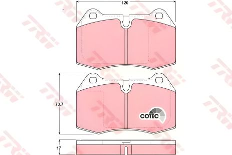 Тормозные колодки в комплекте для дискового тормоза NISSAN SKYLINE, BMW 7, TRW (GDB1269)