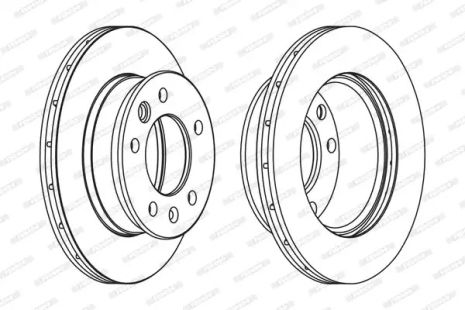 Диск тормозной VW LT, MERCEDES-BENZ SPRINTER, FERODO (FCR228A)