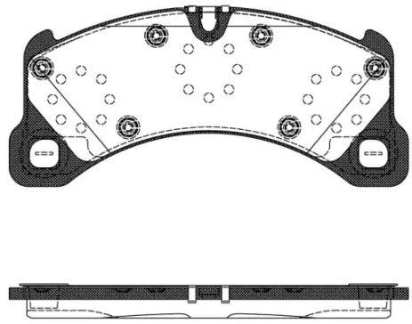 Набір гальмівних прокладок, Porsche Panamera, REMSA (134550) Дискне гальмо