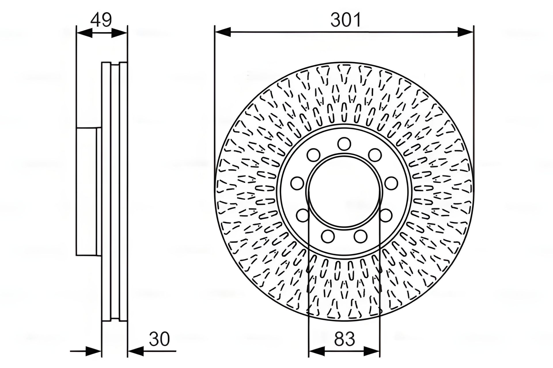 Гальмівний диск IVECO DAILY, BOSCH (0986479A23) Гальмівний диск IVECO DAILY, BOSCH (0986479A23)