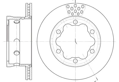 Гальмівний диск MERCEDES-BENZ SPRINTER, VW LT, REMSA (662310) Гальмівний диск MERCEDES-BENZ SPRINTER, VW LT, REMSA (662310)