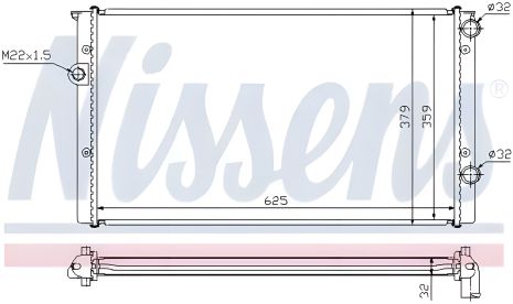 Радіатор двигуна охолодження VW GOLF, NISSENS (652461)