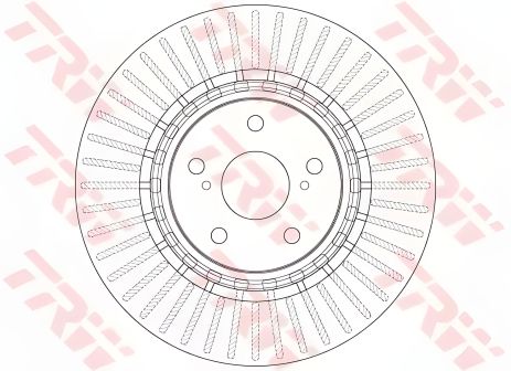 Гальмівний диск TOYOTA HIGHLANDER, LEXUS NX, TRW (DF6265) Гальмівний диск TOYOTA HIGHLANDER, LEXUS NX, TRW (DF6265)
