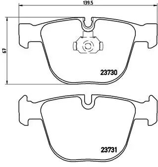 Комплект тормозных колодок, дисковый тормоз ROLLS-ROYCE PHANTOM, BMW X6, BREMBO (P06026)