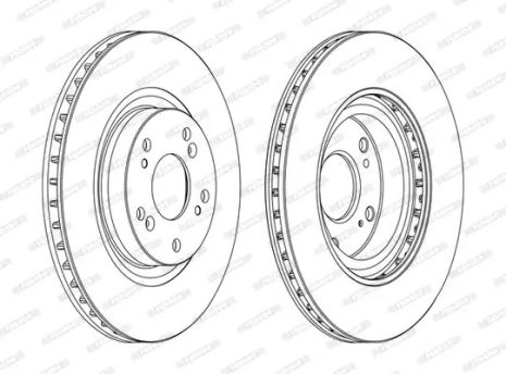 Диск гальмівний HONDA CIVIC, FERODO (DDF1596C)