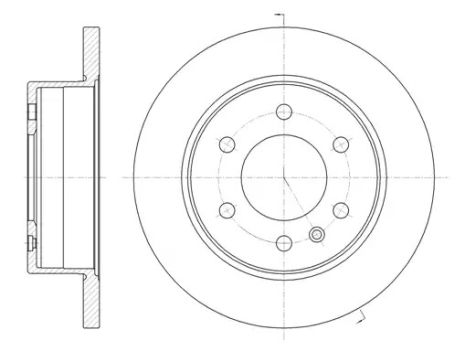 Диск гальмівний MERCEDES-BENZ SPRINTER, VW CRAFTER, WOKING (D6103500)