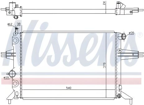 Радіатор охолодження двигуна VAUXHALL ASTRA, OPEL ASTRA, NISSENS (63005A) Радіатор охолодження двигуна VAUXHALL ASTRA, OPEL ASTRA, NISSENS (63005A)