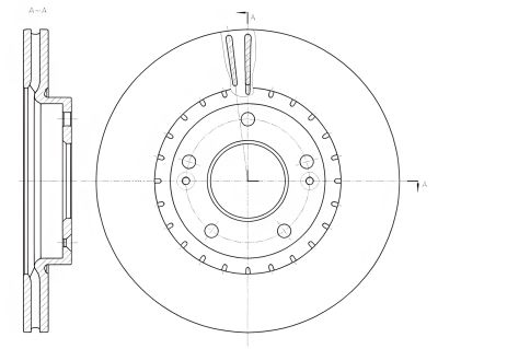 Диск гальмівний передній HYUNDAI ELANTRA, KIA PRO CEE'D, REMSA (6143410)