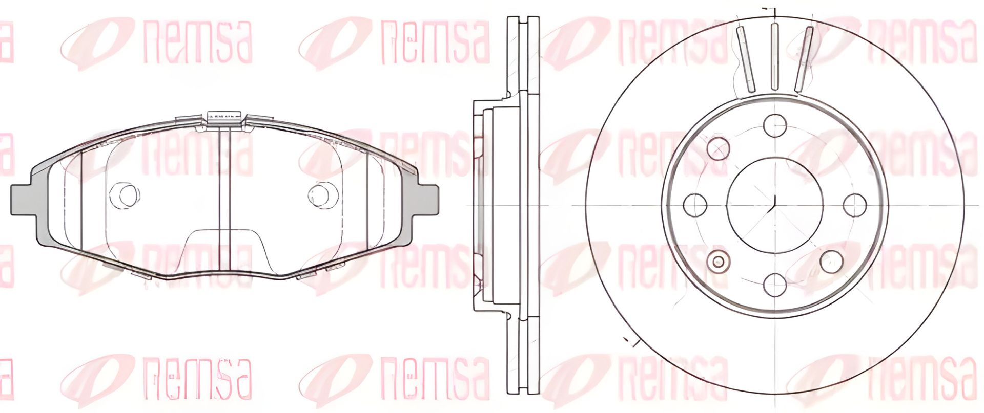 Тормозной комплект: 2 диска+4 колодки для CHEVROLET LANOS, DAEWOO LANOS, REMSA (869601) Тормозной комплект: 2 диска+4 колодки для CHEVROLET LANOS, DAEWOO LANOS, REMSA (869601)