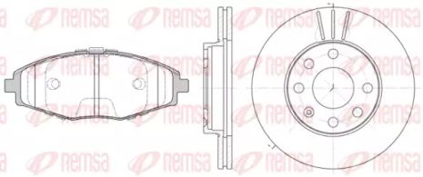 Комплект гальм, 2 диски+4 колодки CHEVROLET LANOS, DAEWOO LANOS, REMSA (869601)