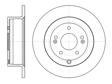 Гальмівний диск HYUNDAI SANTA FE, REMSA (6110600)