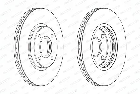 Тормозной диск для FORD B-MAX, FERODO (DDF2461C)