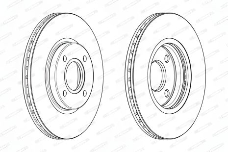 Гальмівний диск FORD B-MAX, FERODO (DDF2461C)