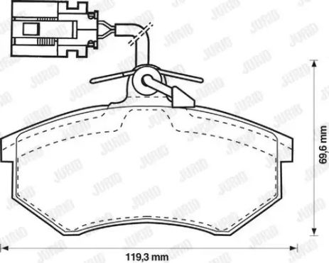 Комплект тормозных колодок, дисковый тормоз VW VENTO, JURID (571856J)