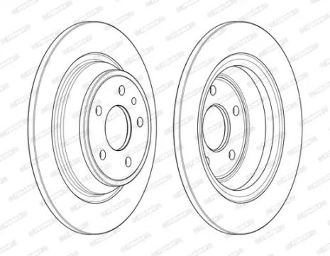 Диск тормозной FORD MONDEO, FERODO (DDF2338C)