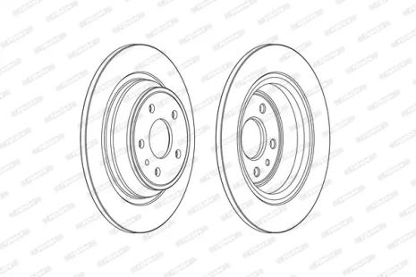 Диск тормозной FORD MONDEO, FERODO (DDF2338C)