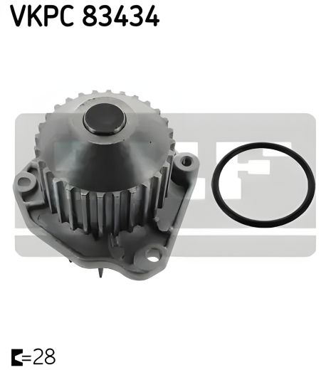Водяний насос FIAT ULYSSE, LANCIA PHEDRA, SKF (VKPC83434) Помпа