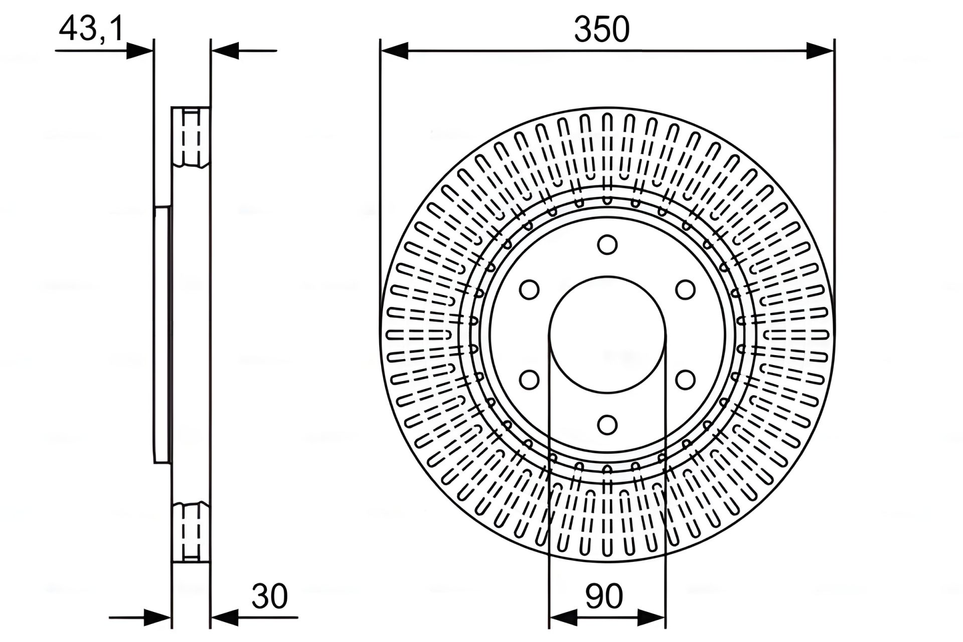 Гальмівний диск, INFINITI QX56, NISSAN ARMADA, BOSCH (0986479V51) Гальмівний диск, INFINITI QX56, NISSAN ARMADA, BOSCH (0986479V51)