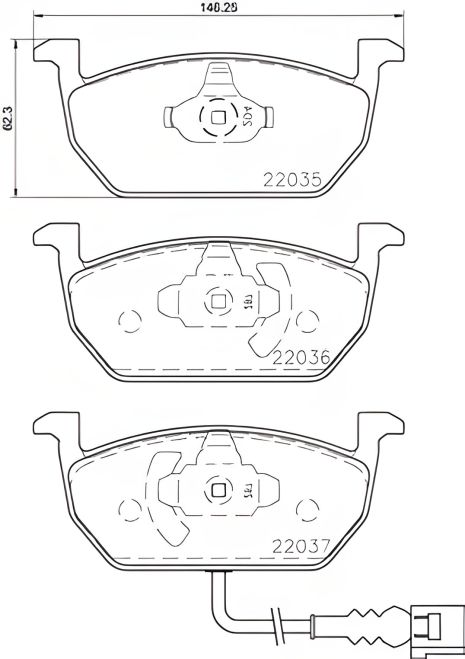 Передние тормозные колодки для SKODA OCTAVIA и SEAT LEON, BREMBO (P85137) Передние тормозные колодки для SKODA OCTAVIA и SEAT LEON, BREMBO (P85137)