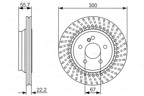 Диск гальмівний MERCEDES-BENZ S-CLASS, BOSCH (0986479655) Диск гальмівний MERCEDES-BENZ S-CLASS, BOSCH (0986479655)