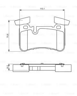 Набір гальмівних майданчиків, дисковий гальм Mercedes-Benz CLS, Bosch (0986494411)