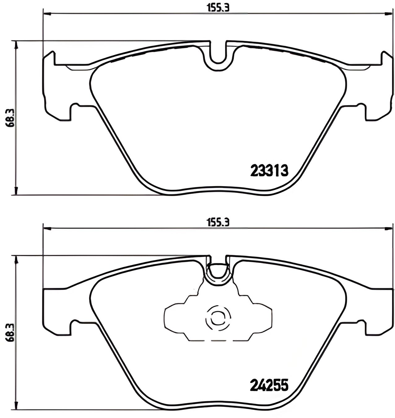 Передній комплект гальмівних колодок для BMW 5 (F10) 523I, 528I, 520D, 525D, 530D 2010-, BREMBO (P06055) Передній комплект гальмівних колодок для BMW 5 (F10) 523I, 528I, 520D, 525D, 530D 2010-, BREMBO (P06055)