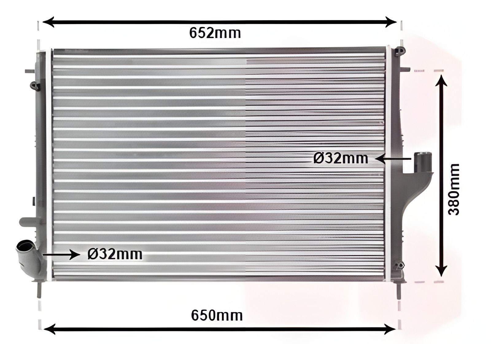Радиатор охлаждения двигателя RENAULT DUSTER, DACIA DUSTER, Van Wezel (43002478) Радиатор охлаждения двигателя RENAULT DUSTER, DACIA DUSTER, Van Wezel (43002478)