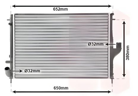 Радиатор охлаждения двигателя RENAULT DUSTER, DACIA DUSTER, Van Wezel (43002478)