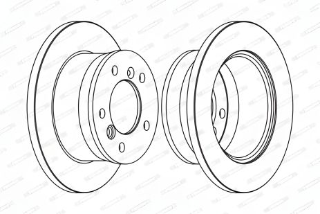 Диск тормозной VW LT, MERCEDES-BENZ SPRINTER, FERODO FCR229A