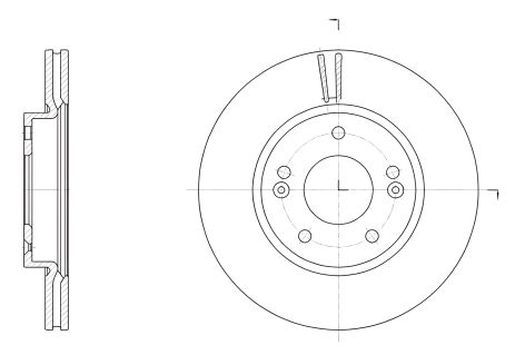 Передний тормозной диск HYUNDAI i30, REMSA (6150710)