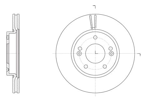 Передний тормозной диск HYUNDAI i30, REMSA (6150710)