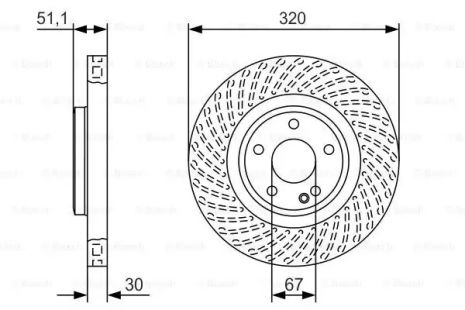 Brake Mercedes-Benz Cla, Bosch (0986479A59)