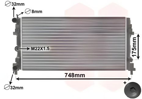 Радіатор охолодження двигуна AUDI A1, VW POLO, Van Wezel (49002037) Радіатор охолодження двигуна AUDI A1, VW POLO, Van Wezel (49002037)