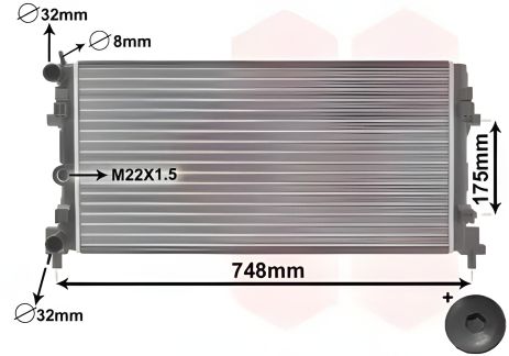 Радіатор охолодження двигуна AUDI A1, VW POLO, Van Wezel (49002037) Радіатор охолодження двигуна AUDI A1, VW POLO, Van Wezel (49002037)