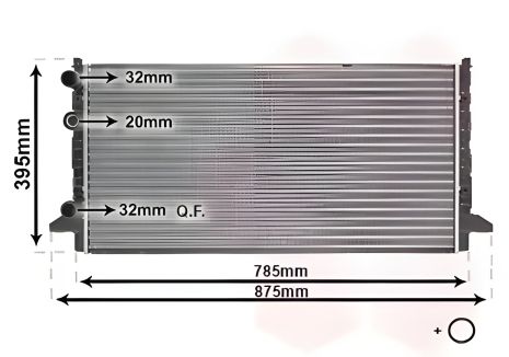Радіатор охолодження двигуна VW PASSAT, Van Wezel (58002121) Радіатор охолодження двигуна VW PASSAT, Van Wezel (58002121)
