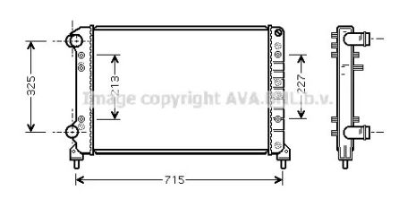 Радіатор охолодження двигуна FIAT DOBLO, AVA COOLING (FTA2262)