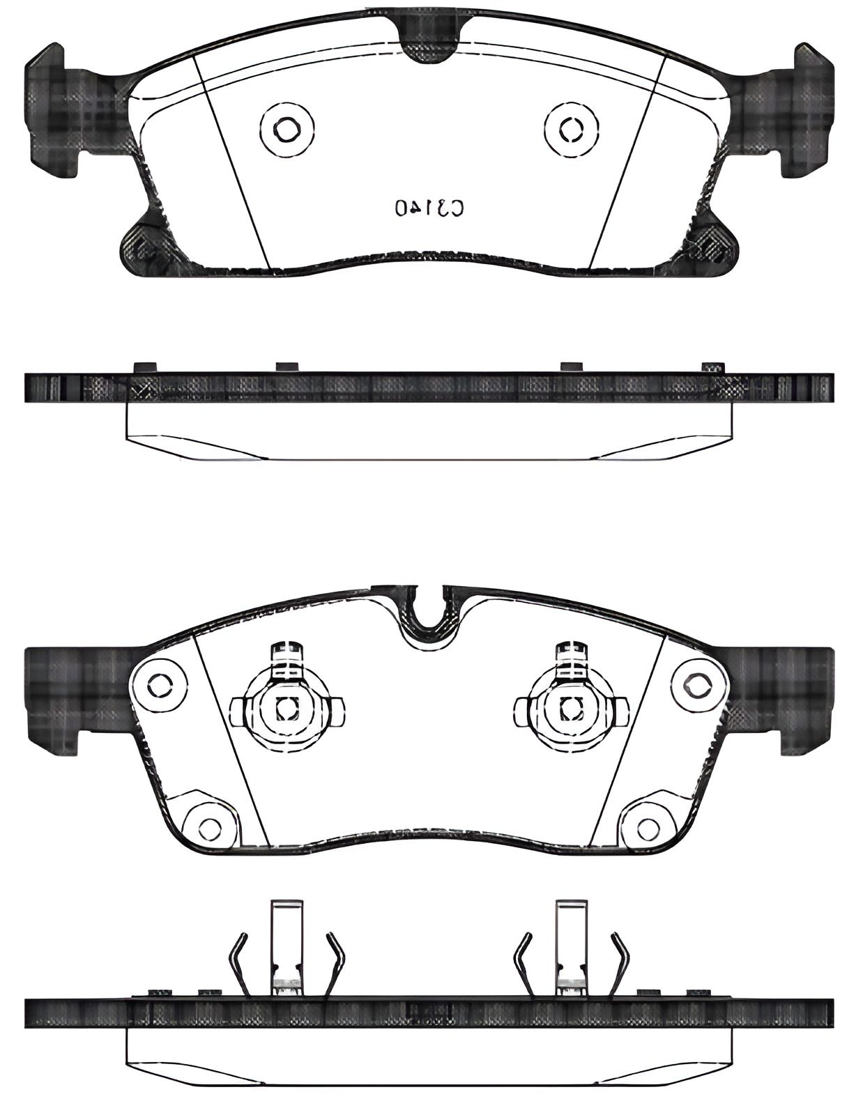 Комплект дискових гальмівних колодок MERCEDES-BENZ GLS, REMSA (143010) Комплект дискових гальмівних колодок MERCEDES-BENZ GLS, REMSA (143010)