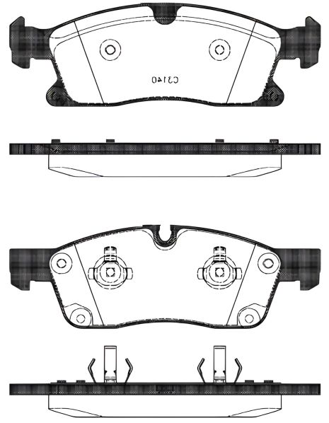Тормозные колодки для MERCEDES-BENZ GLS, комплект от REMSA (143010) Тормозные колодки для MERCEDES-BENZ GLS, комплект от REMSA (143010)