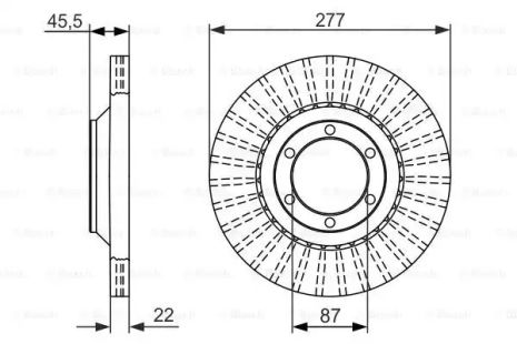 Диск тормозной HYUNDAI GALLOPER, MITSUBISHI GALLOPER, BOSCH (0986479702)