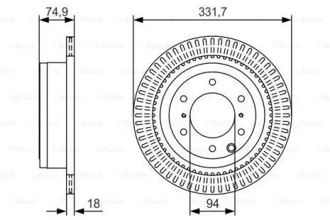 Brake Mitsubishi Pajero, Bosch (0986479T90)