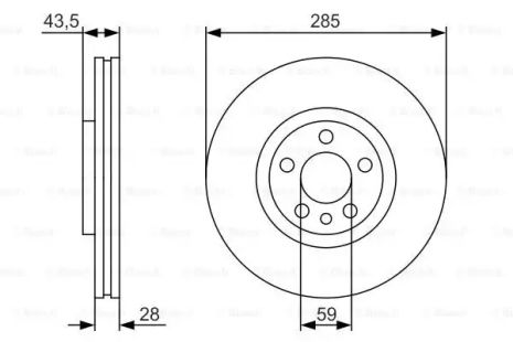 Brake Lancia Phedra, Peugeot 807, Bosch (0986479S62)