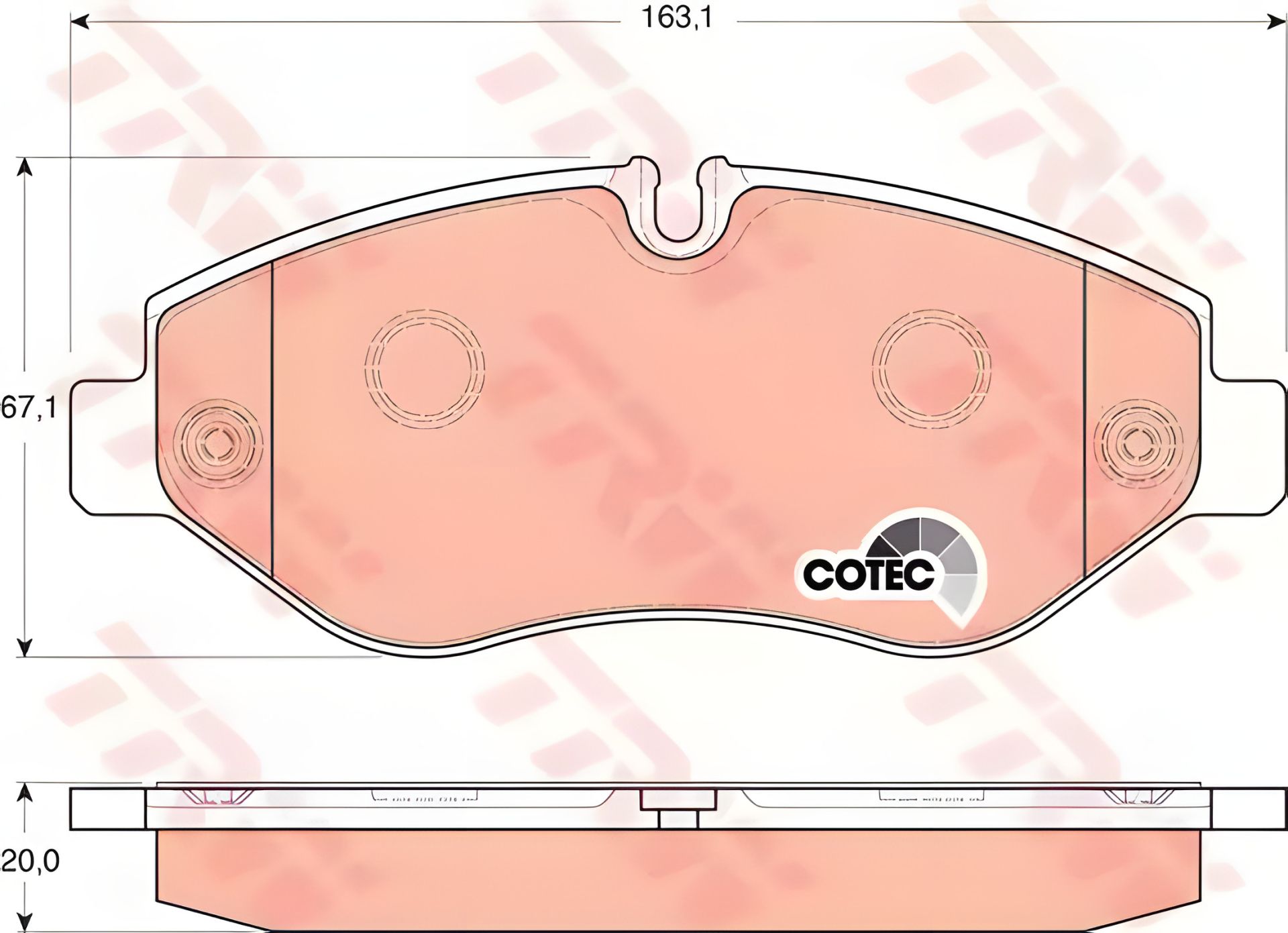 Комплект гальмівних колодок для IVECO DAILY, TRW (GDB1747) Комплект гальмівних колодок для IVECO DAILY, TRW (GDB1747)