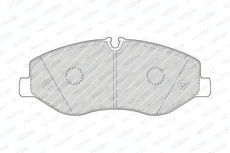 Колодки колісні гальмівні комплект, дискове гальмо MERCEDES-BENZ VITO, FERODO (FVR4375)