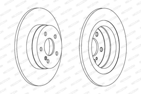 Диск гальмівний MERCEDES-BENZ C-CLASS, FERODO (DDF1691C)