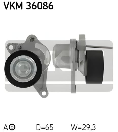 Натяжний ролик поліклінового ременя NISSAN X-TRAIL, VAUXHALL MOVANO, SKF (VKM36086)