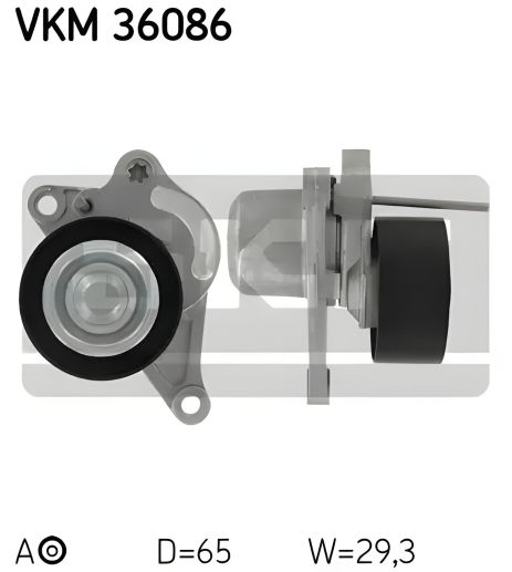 Ролик натяжний поліклінового ременя NISSAN X-TRAIL, VAUXHALL MOVANO, SKF (VKM36086)