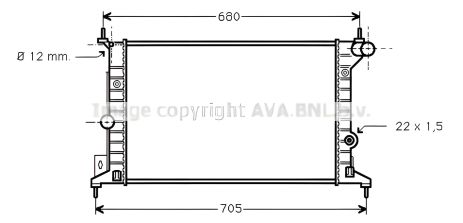 Двигатель охлаждения радиатора для VAUXHALL VECTRA и OPEL VECTRA, AVA COOLING (OLA2242)